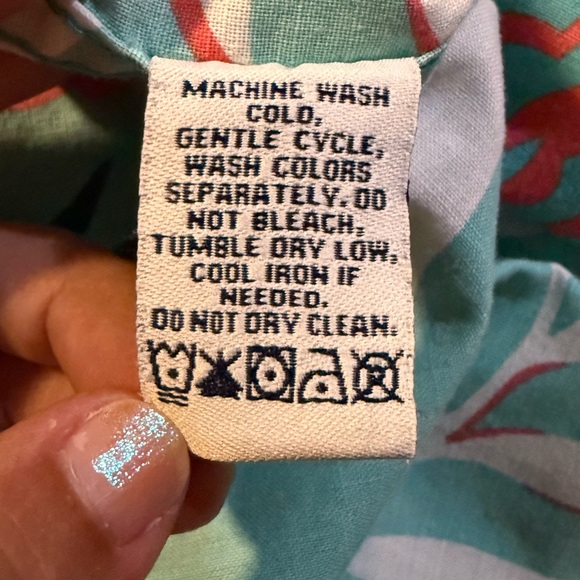 Reyn Spooner Floral Teal Men's Shirt - Picture 7 of 8